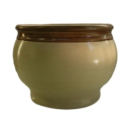 Cachepô De Cerâmica Imperial Bege Tupã Nº 00 - 1 Unidade