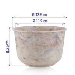 Cachepô Desli Verona Travertino 12Cm - 1 Unidade