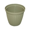 Cachepô Okla Rattan Cinza Taupe 3,8L Para Jardim - 3,8 Litros