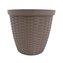 Cachepô Plástico Rattan Fg Import Tabaco 0,6L - 800 Mililitros