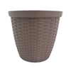 Cachepô Plástico Rattan Fg Import Tabaco 0,6L - 800 Mililitros