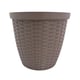 Cachepô Plástico Rattan Fg Import Tabaco 0,6L - 800 Mililitros - 800 Mililitros