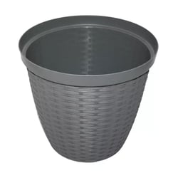 Cachepô Rattan Grafite Okla 1,7 Litros