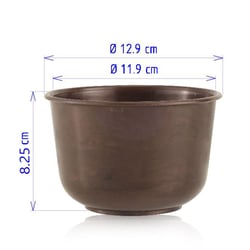 Cachepô Verona Marrom Imperador 12Cm