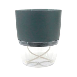 Cachepot Auto-Irrigável Vasart Acqua Grafite Para Jardim