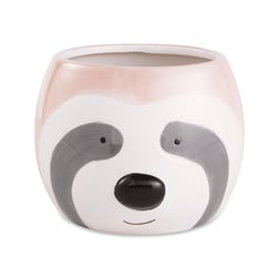 Cachepot Cerâmico Mart Preguiça Rosé Para Jardim