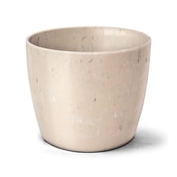 Cachepot Nutriplan Elegance Redondo Travertino Pp Para Jardim - Tamanho PP
