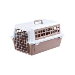 Caixa De Transporte Atlas Trendy Ferplast Tamanho 10 Para Cães E Gatos - Cinza
