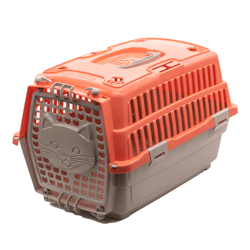Caixa De Transporte Cat Love Travel Coral Para Gatos Tam.01