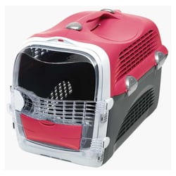 Caixa De Transporte Chalesco Cabrio Hagen - Para Gatos - Cor Vermelha - 1 Unidade