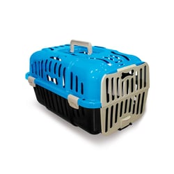 Caixa De Transporte Furacão Pet Joy Azul Tamanho 2 Para Cães E Gatos