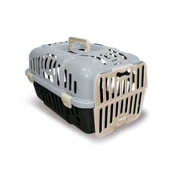 Caixa De Transporte Furacão Pet Joy Cinza Tamanho 2 Para Cães E Gatos