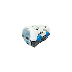 Caixa De Transporte Furacão Pet Luxo Branco Com Azul N2 - 1 Unidade