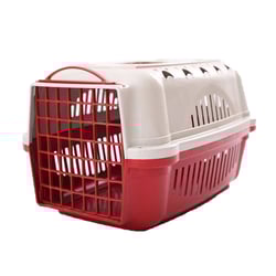 Caixa De Transporte Para Cães E Gatos Durapets Falcon Vermelha N1