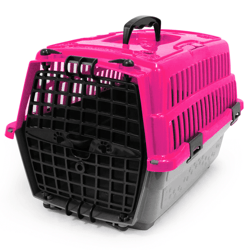 Caixa De Transporte Pet Injet Love Travel Rosa Para Cães