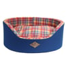 Cama Xadrez Bichinho Chic Azul P Para Cachorros