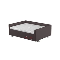 Cama Box Luxo Pet Sleep Pelmex Para Cães E Gatos - Marrom E Branco - Tamanho 3