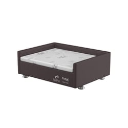 Cama Box Probel Própet Plus Luxo Marrom E Branco Para Cães E Gatos - Tamanho 3