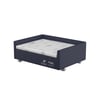 Cama Box Própet Plus Luxo Azul E Branco Para Cães E Gatos - 1 Unidade - Tamanho 3