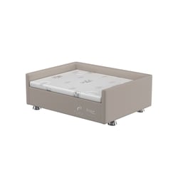 Cama Box Própet Plus Luxo Bege E Branco Para Cães E Gatos - 1 Unidade