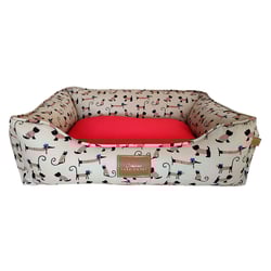 Cama Caes E Gatos Fabrica Pet Bistro Vermelho M
