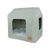 Cama Casinha Geo Cinza Para Cachorro - Tamanho P