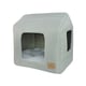 Cama Casinha Geo Cinza Para Cachorro - Tamanho P - Tamanho P