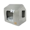 Cama Casinha Geo Cinza Tamanho M Para Cachorros