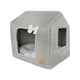 Cama Casinha Geo Cinza Tamanho M Para Cachorros - Tamanho M