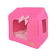 Cama Casinha Geo Rosa Tamanho M Para Cachorros - Tamanho M