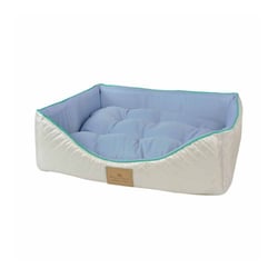 Cama Europa Retangular Azul Tamanho M Para Cachorros