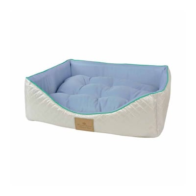 Cama Europa Retangular Azul Tamanho M Para Cachorros