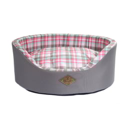 Cama Xadrez Bichinho Chic Europa Rosa P Para Cachorros