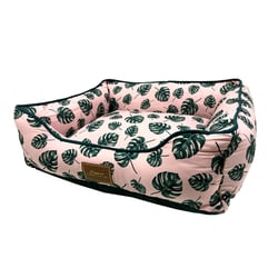 Cama Fábrica Pet Folhagem Rosa Para Cães E Gatos P - 1 Unidade