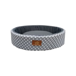 Cama Fábrica Pet Redonda Cinza Para Cães E Gatos - 1 Unidade - Tamanho P