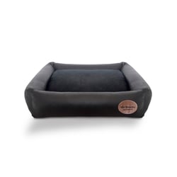 Cama Luxo Corino São Benedito Tamanho 1 Para Cães - Quadrada E Preta