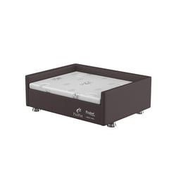 Cama Luxo Própet Plus Marrom/Branco Para Cães E Gatos - Tamanho 2