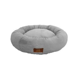Cama Nuvem Pelúcia Cinza Para Cães E Gatos Tamanho M