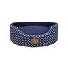 Cama Oval Fábrica Pet Unic Azul Para Cães E Gatos - Tamanho G