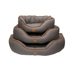 Cama Oval Sarja Cinza Para Cães E Gatos - Tamanho P