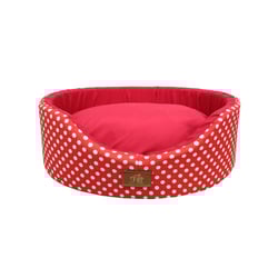Cama Oval Unic Vermelha Fábrica Pet Para Cães E Gatos - 1 Unidade - Tamanho P
