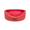 Cama Oval Unic Vermelha Fábrica Pet Para Cães E Gatos - 1 Unidade - Tamanho P