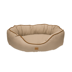 Cama Oval Urban Puppy Tam.P Para Cães E Gatos - Sarja Caqui