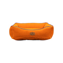 Cama Petpuf Premium Laranja Tam.P Para Cães E Gatos