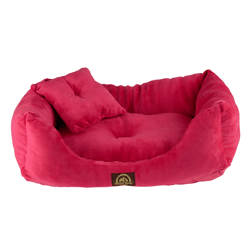 Cama Plush Rosa Facínio P Para Cachorros