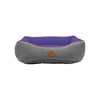 Cama Petpuf Premium Cinza E Roxo Tam.P Para Cães E Gatos