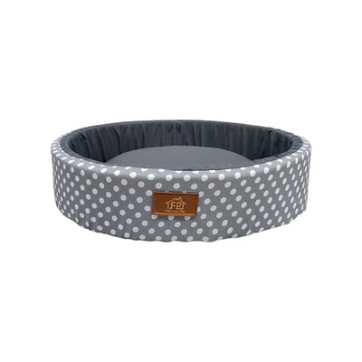 Cama Redonda Fábrica Pet Unic Cinza Tamanho M Para Cachorros E Gatos