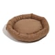 Cama Redonda Spike Velvet Bege Tamanho M Para Cães E Gatos - Tamanho M