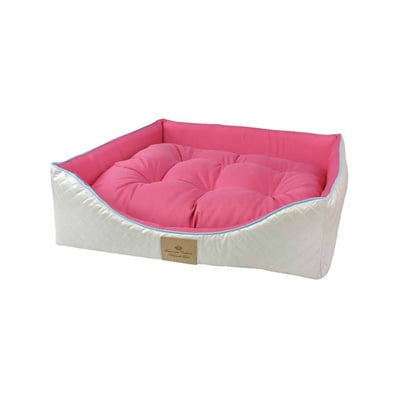 Cama Retangular Bonito Pra Cachorro Europa Rosa Tamanho M