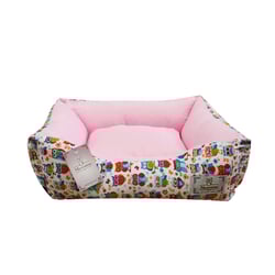 Cama Retangular Maxximo Pet Coruja Rosa M - 1 Unidade